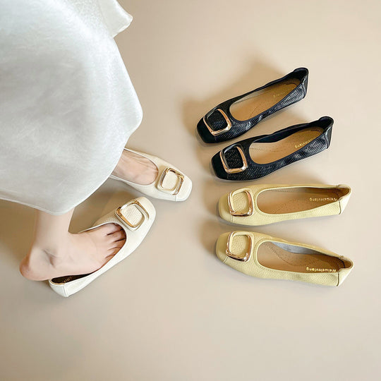 Damen Ballerinas mit eleganter Schnallenakzent EB
