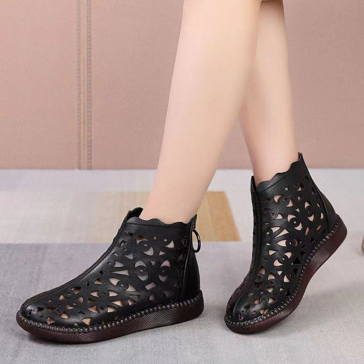 Damen Elegante und atmungsaktive Ankle Boots mit Cut-Out Design EB