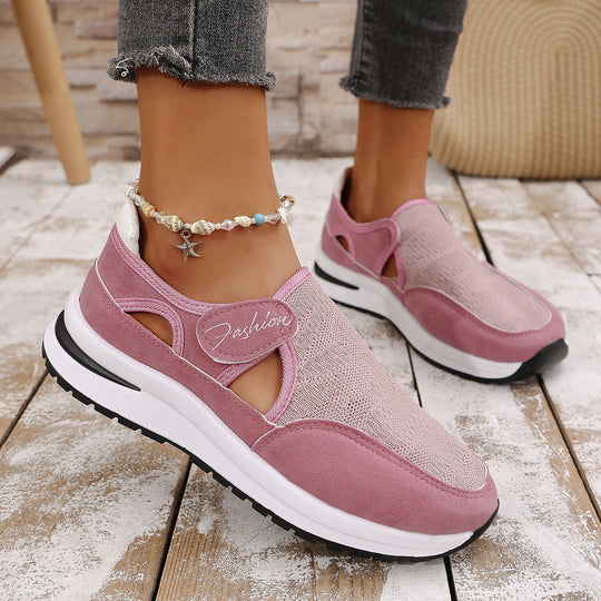 Damen Atmungsaktive Slip-On Sneakers mit flexiblem Gummizug EB
