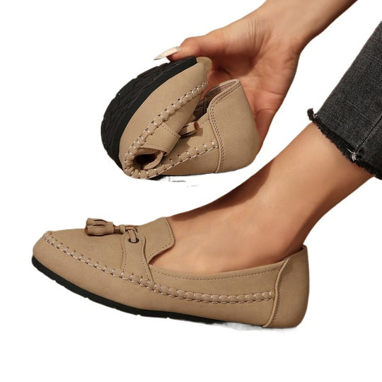 Damen Stilvolle und komfortable Ballerinas mit großem Schleifendetail EB