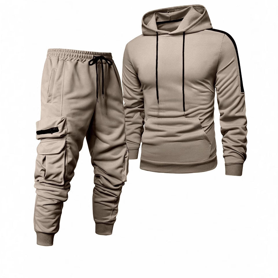 Herren Komfortables Hoodie- und Jogginghosen-Set mit praktischen Taschen EB