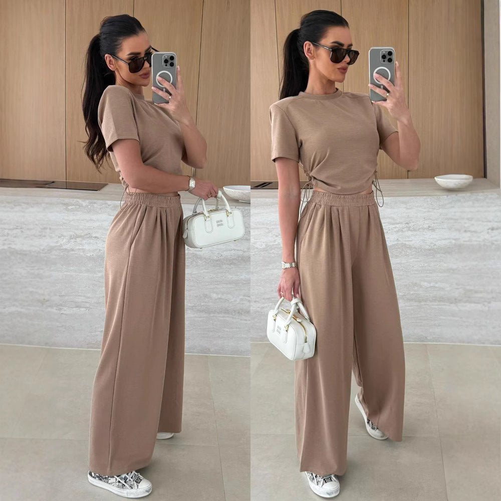 Damen Entspanntes Set mit modischen Schnürdetails EB