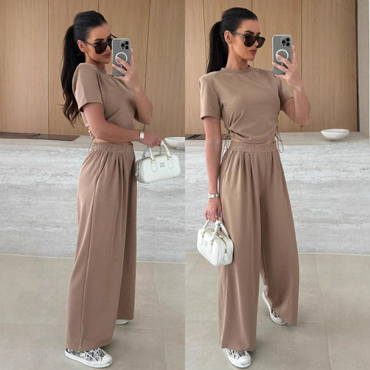 Damen Entspanntes Set mit modischen Schnürdetails EB