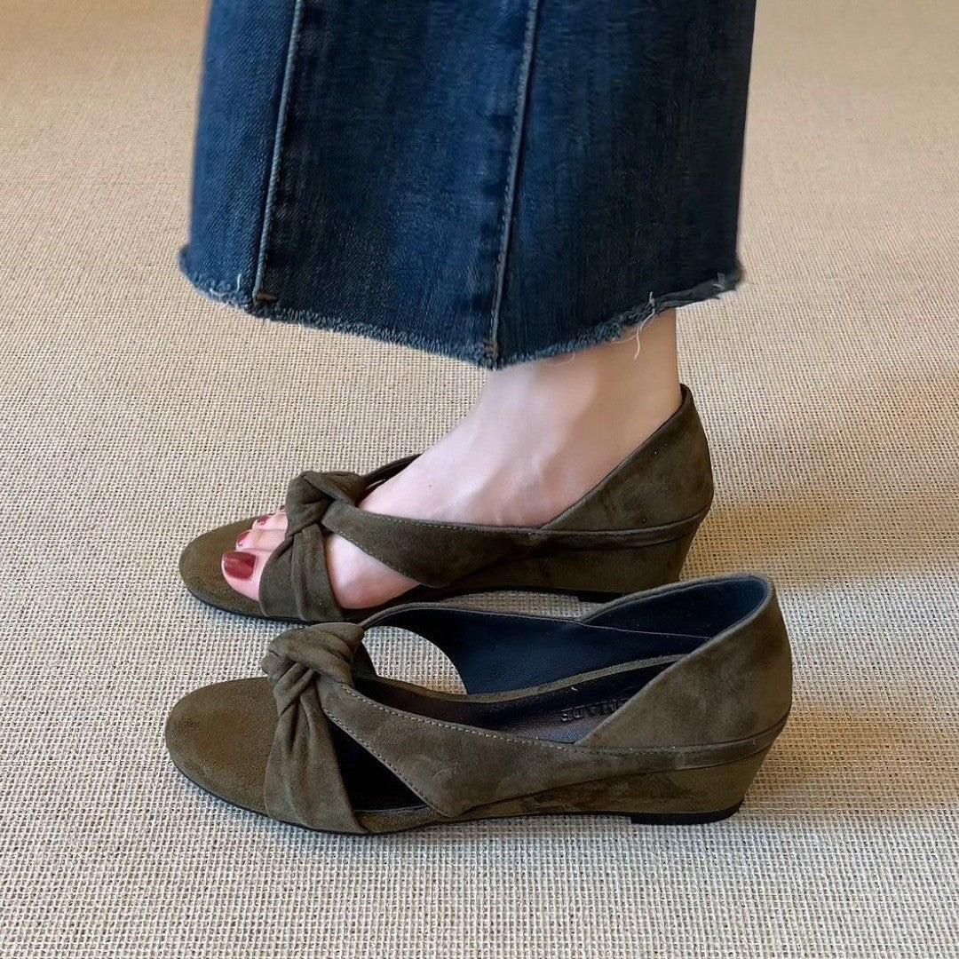 Damen elegante Mokassins mit modischem Knoten-Detail EB