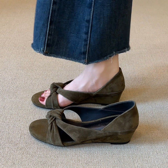 Damen elegante Mokassins mit modischem Knoten-Detail EB