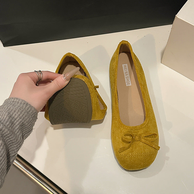 Damen Ballerina-Schuhe mit elegantem Schleifendetail EB