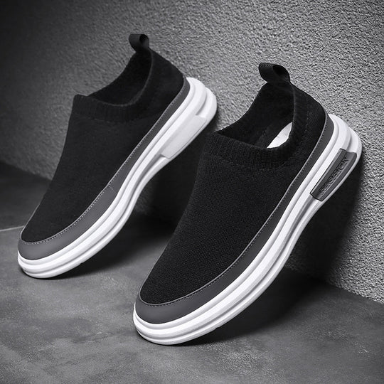 Damen Elastische Slip-On Sneakers mit bequemer Sohle EB
