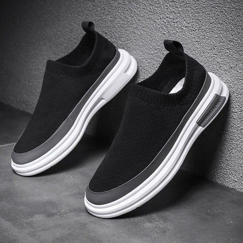 Damen Elastische Slip-On Sneakers mit bequemer Sohle EB