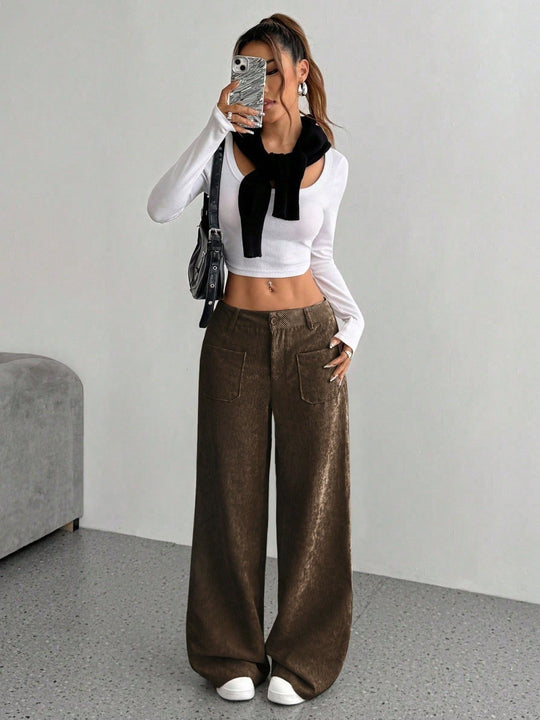 Damen Weite Cordhose EB