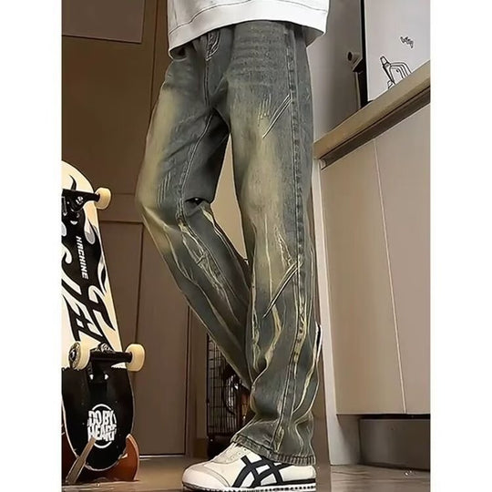 Herren lässige baggy Jeans im used Look EB