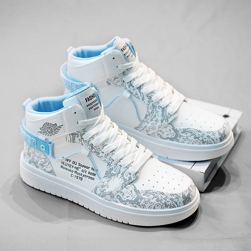 Damen Hohe Sneaker im urbanen Design mit auffälligem Print EB