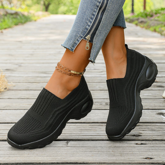 Damen Komfortable Slip-On Sneakers mit atmungsaktivem Mesh-EB