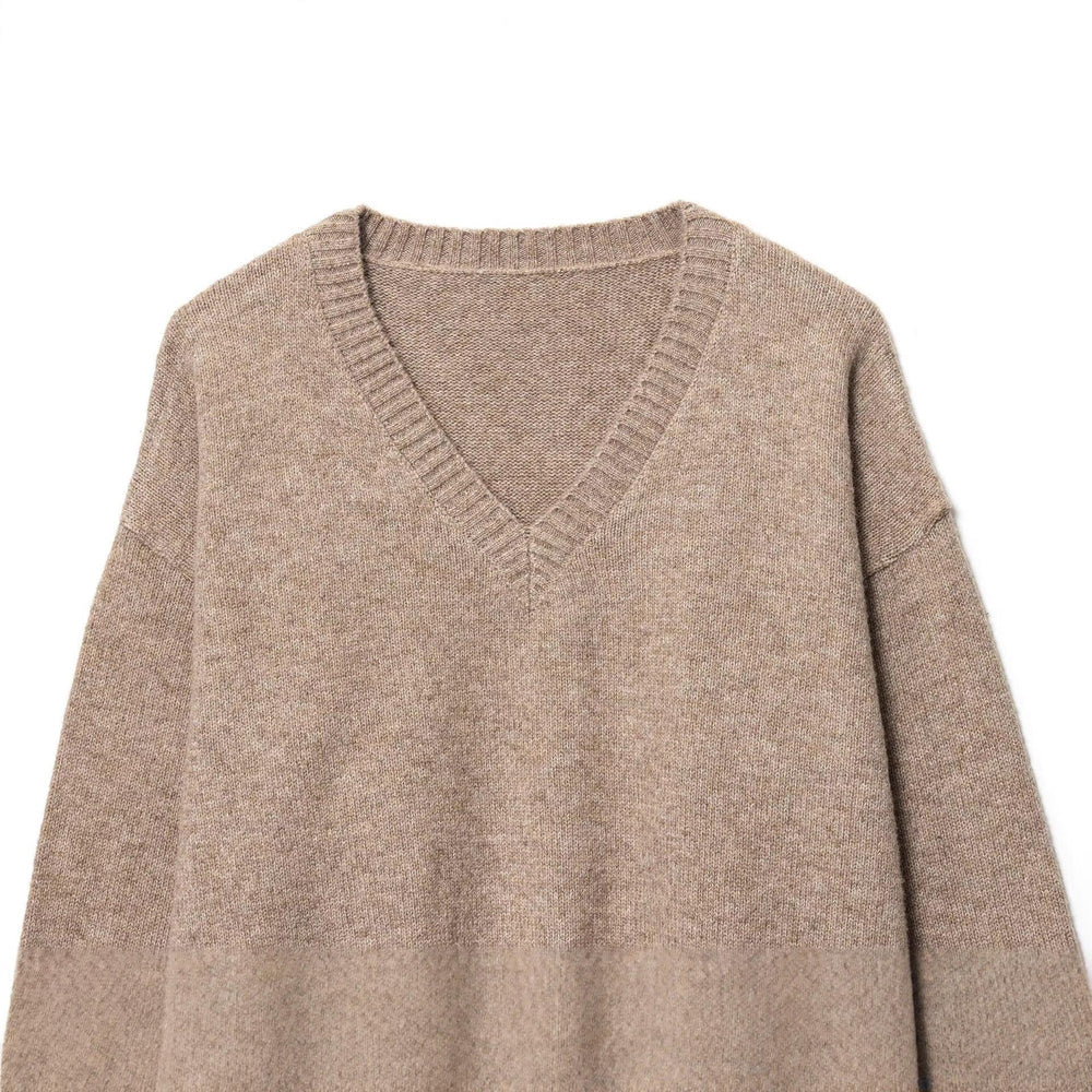 Damen gemütlicher V-Ausschnitt Pullover EB