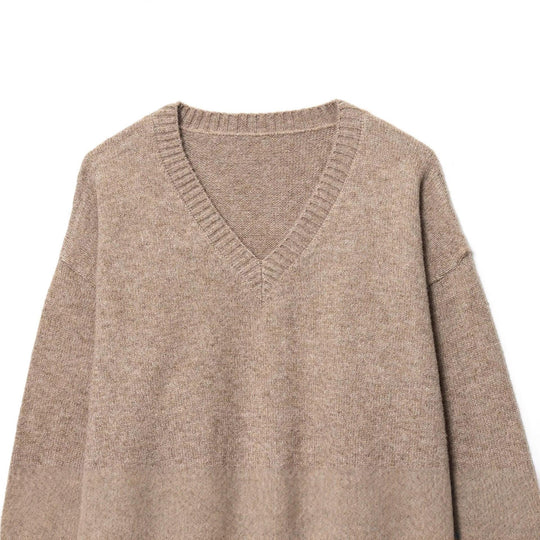 Damen gemütlicher V-Ausschnitt Pullover EB