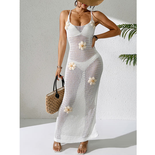 Damen Strandkleid mit Blumenmuster EB