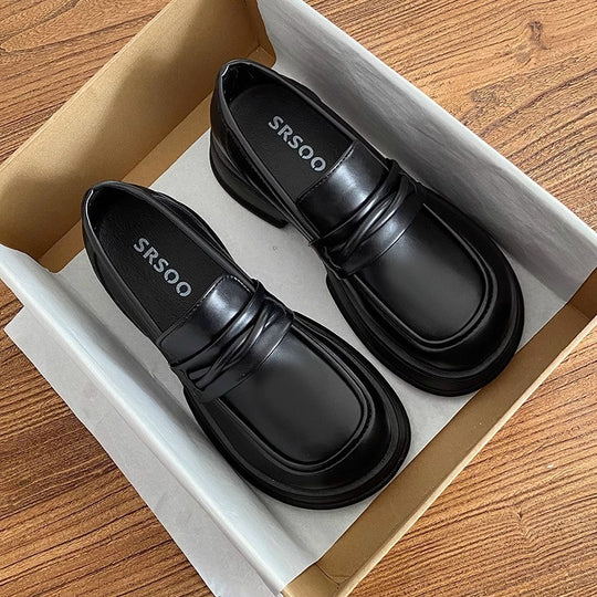 Damen Elegante Leder-Loafers mit klassischem Design und bequemer Sohle EB