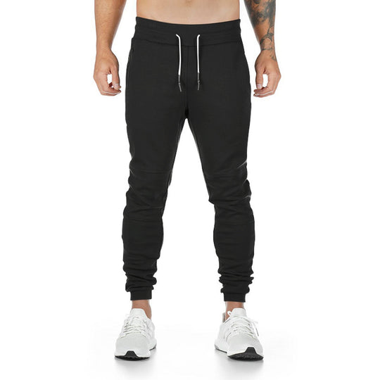 Herren nan schmal geschnittene Sport-Jogginghose mit ergonomischen Knieeinsätzen, Komfortbund und Kordelzug EB