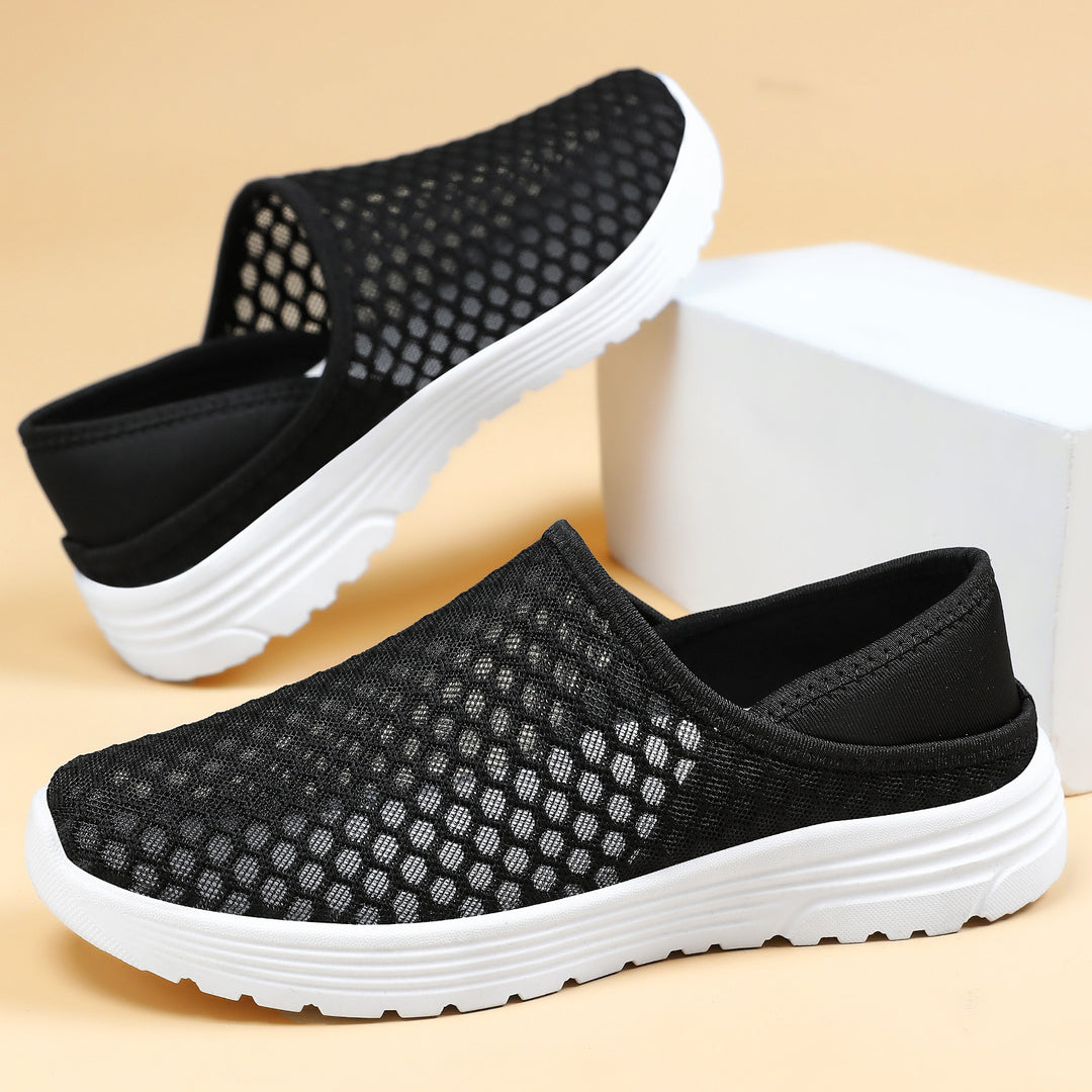 Damen Atmungsaktive Slip-On Sneakers mit flexibler Sohle EB