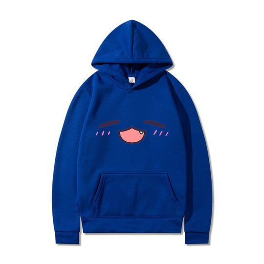 Damen Kapuzenpullover mit fröhlichem Cartoon-Gesicht und bequemer Passform EB