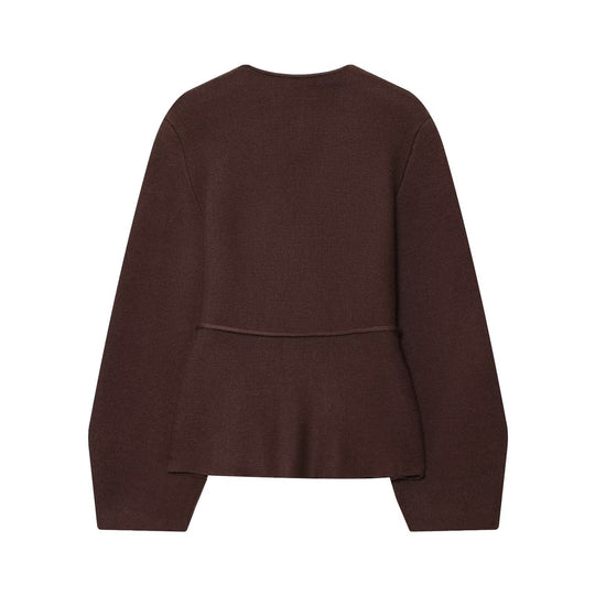 Damen Strickjacke mit eleganter Taillierung und V-Ausschnitt EB