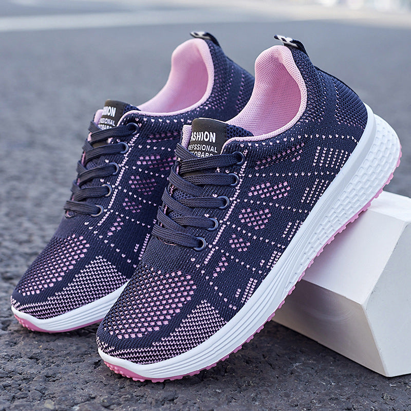 Damen Sportliche und atmungsaktive Fitness-Sneaker mit elastischem Obermaterial EB