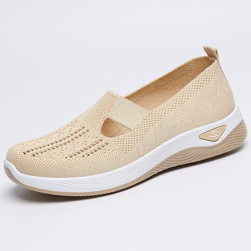 Damen nan leichte gestrickte Slipper mit orthopädischer Komfortsohle EB