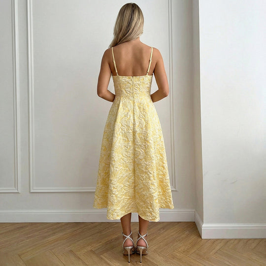 Damen Tailliertes Cocktailkleid mit schimmerndem Stoff und elegantem Bustier EB