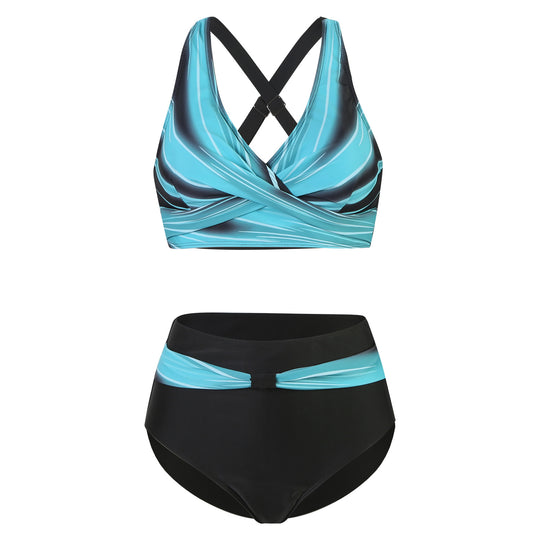 Damen Hochtaillierter Sport-Bikini mit elegantem Rückenschnitt EB