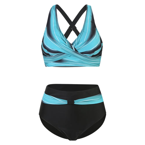 Damen Hochtaillierter Sport-Bikini mit elegantem Rückenschnitt EB