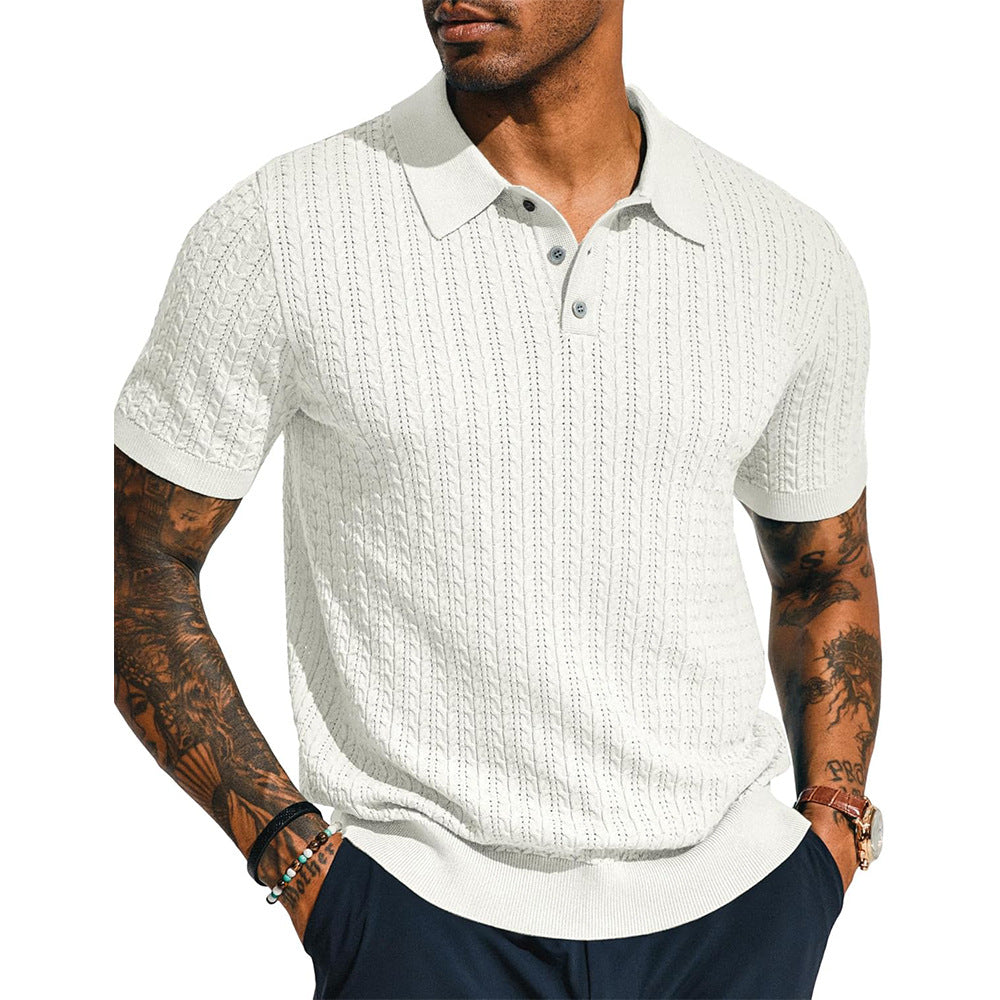 Herren Poloshirt mit strukturiertem Design und Kurzarm EB