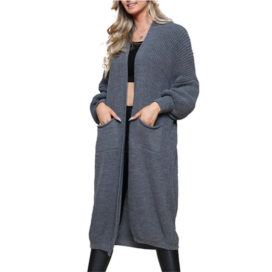 Damen Grobstrickcardigan mit tiefen Taschen und lässiger Passform EB