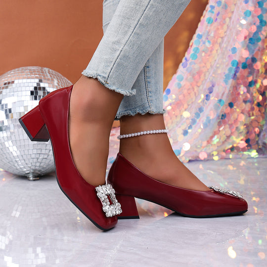 Damen Pumps mit funkelndem Schmuckdetail EB