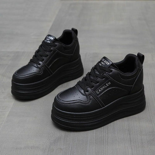 Damen modische Plateau Sneakers EB