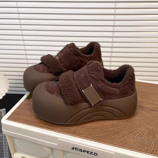 Damen Plüschgefütterte Slip-On Sneakers EB
