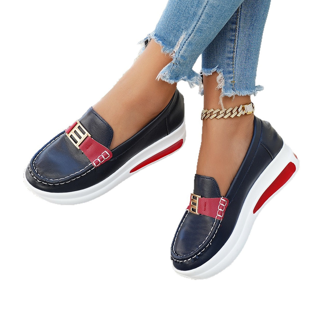 Damen Komfortable Slip-On Mokassins mit modischem Akzent EB