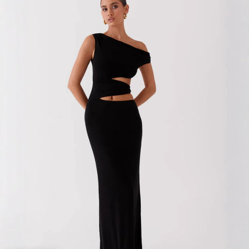 Damen Elegantes Maxikleid mit raffinierten Cut-Out-Details und figurbetontem Schnitt EB