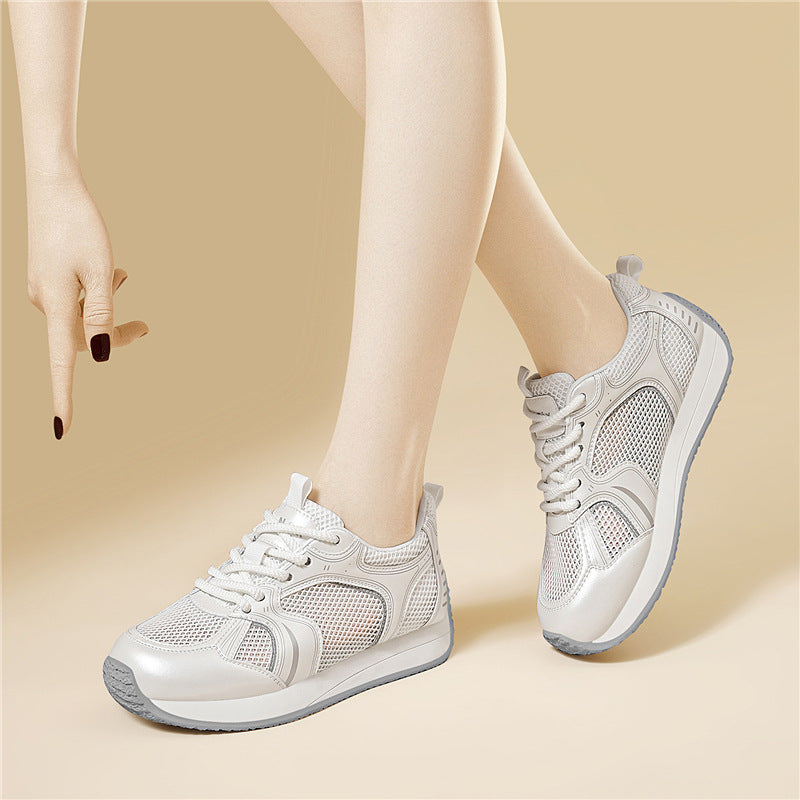 Damen Atmungsaktive Freizeitsneaker mit stoßdämpfender Sohle EB