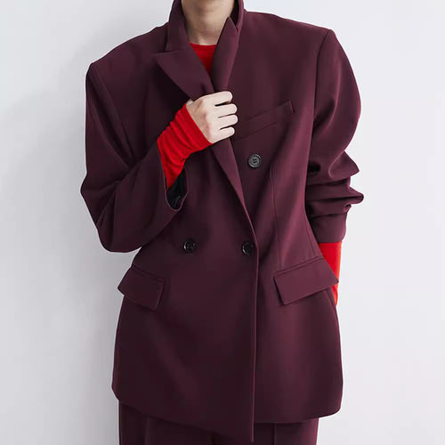 Damen Oversized Blazer mit doppelter Knopfleiste und modernem Schnitt EB