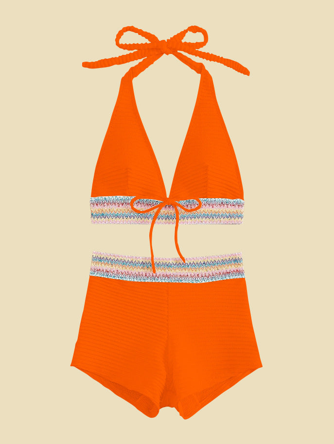 Damen Bikini-Set mit hoch geschnittenen Shorts EB