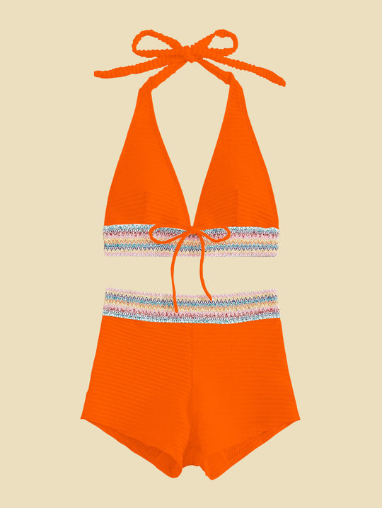 Damen Bikini-Set mit hoch geschnittenen Shorts EB