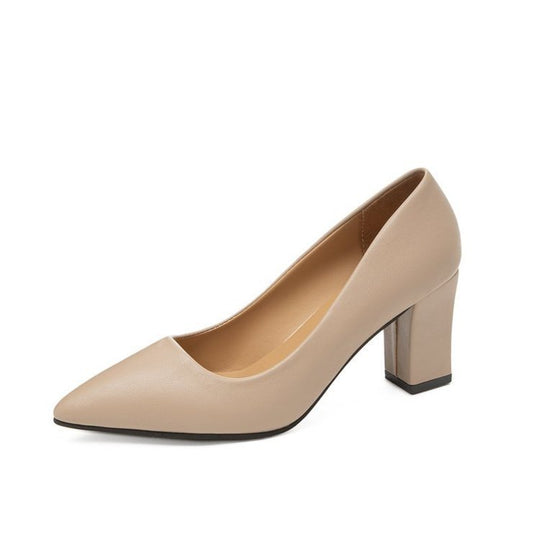 Damen elegante spitze Blockabsatz-Pumps EB