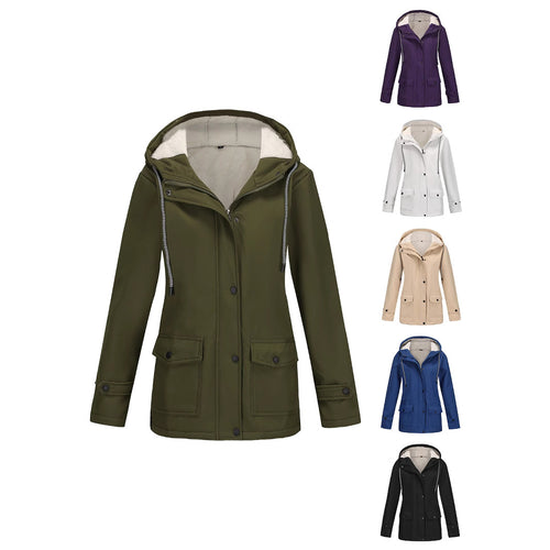 Damen Funktionale Winterjacke mit Fleece-Futter und Kapuze EB