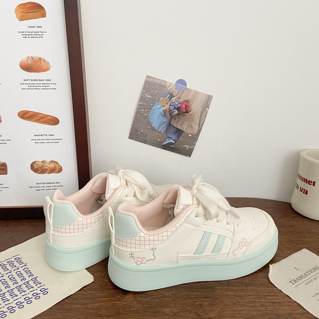 Damen Modische Sneaker mit verspielten Akzenten und rutschfester Sohle EB