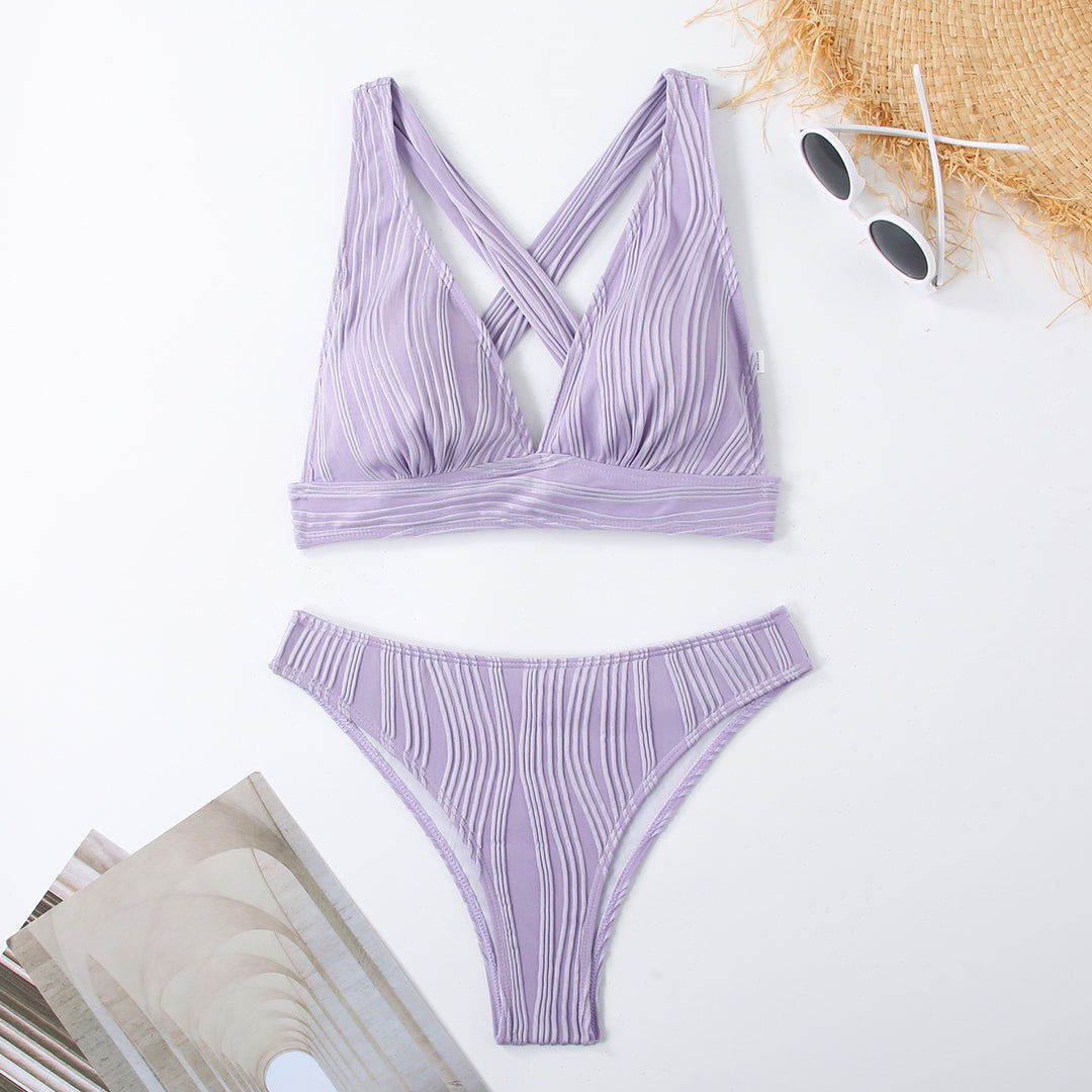 Damen Raffiniertes Triangel-Bikini-Set EB