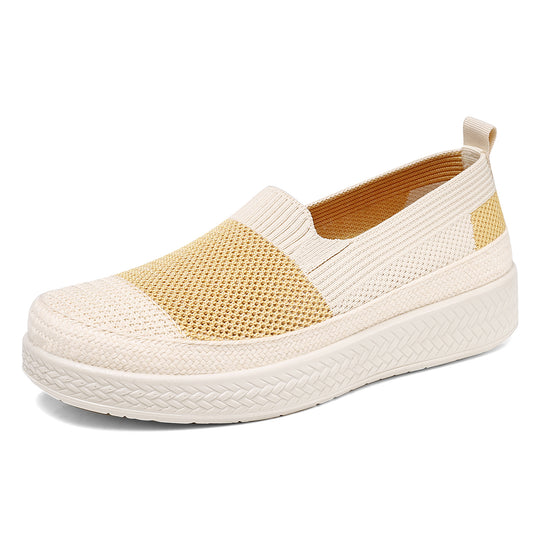 Damen Bequeme und stylishe Slip-On Sneakers mit atmungsaktivem Obermaterial EB