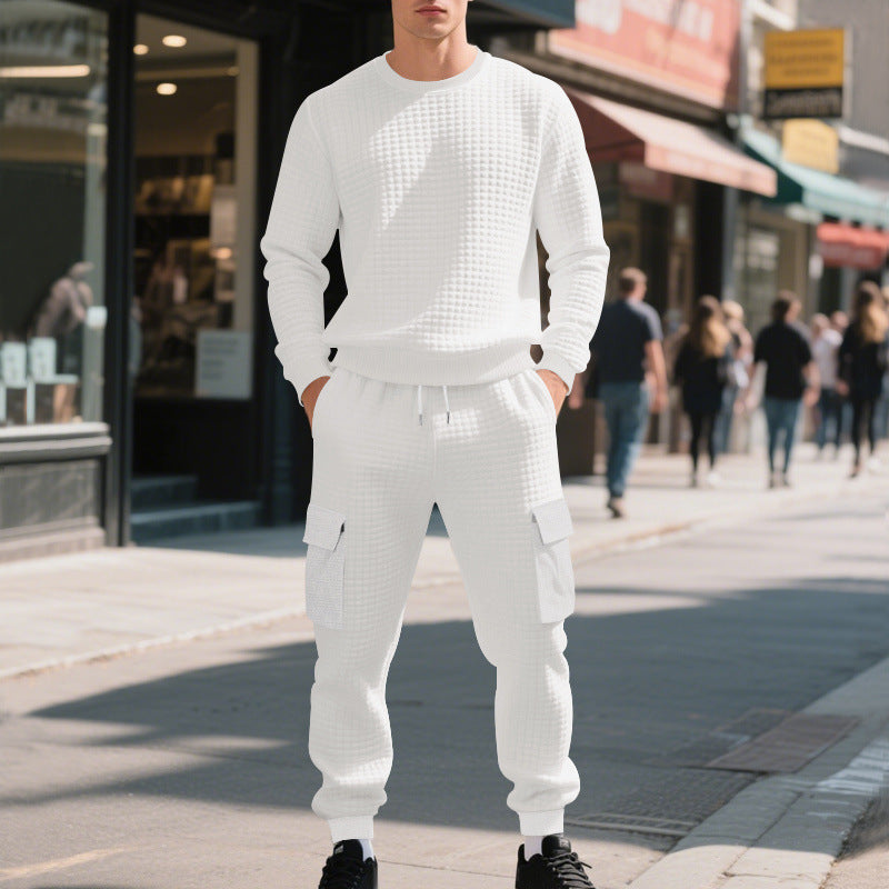 Herren lässiges Sweatshirt und Cargohose Set EB