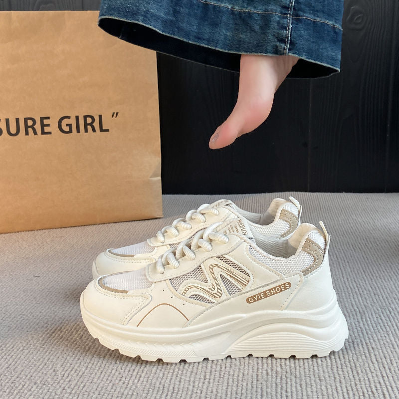 Damen Sportliche Chunky Sneakers mit atmungsaktivem Obermaterial und robustem Profil EB