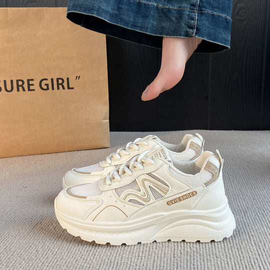 Damen Sportliche Chunky Sneakers mit atmungsaktivem Obermaterial und robustem Profil EB