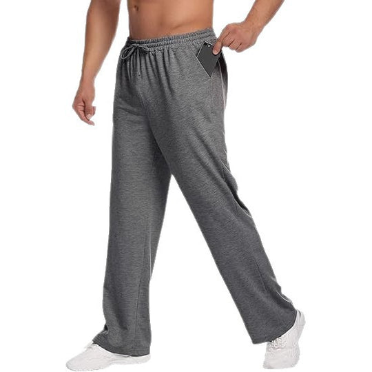 Herren nan locker fallende Loungehose aus softem Jersey mit Kordelzug, elastischem Bund und geradem Bein EB