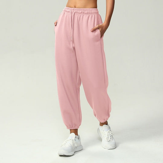 Damen nan atmungsaktive Performance-Joggerhose mit hohem Komfortbund, verstellbarem Kordelzug und elastischen Schlauchbündchen EB